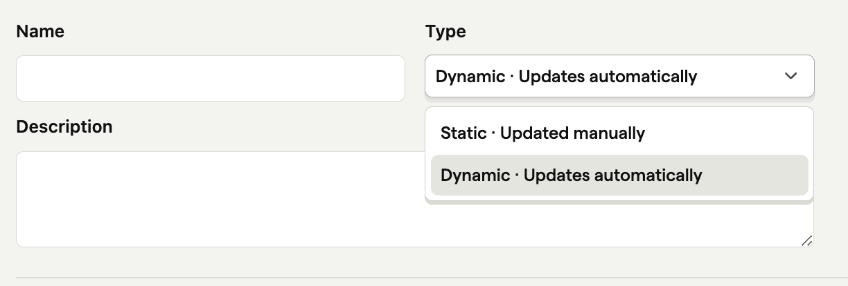 two types of cohorts: static and dynamic